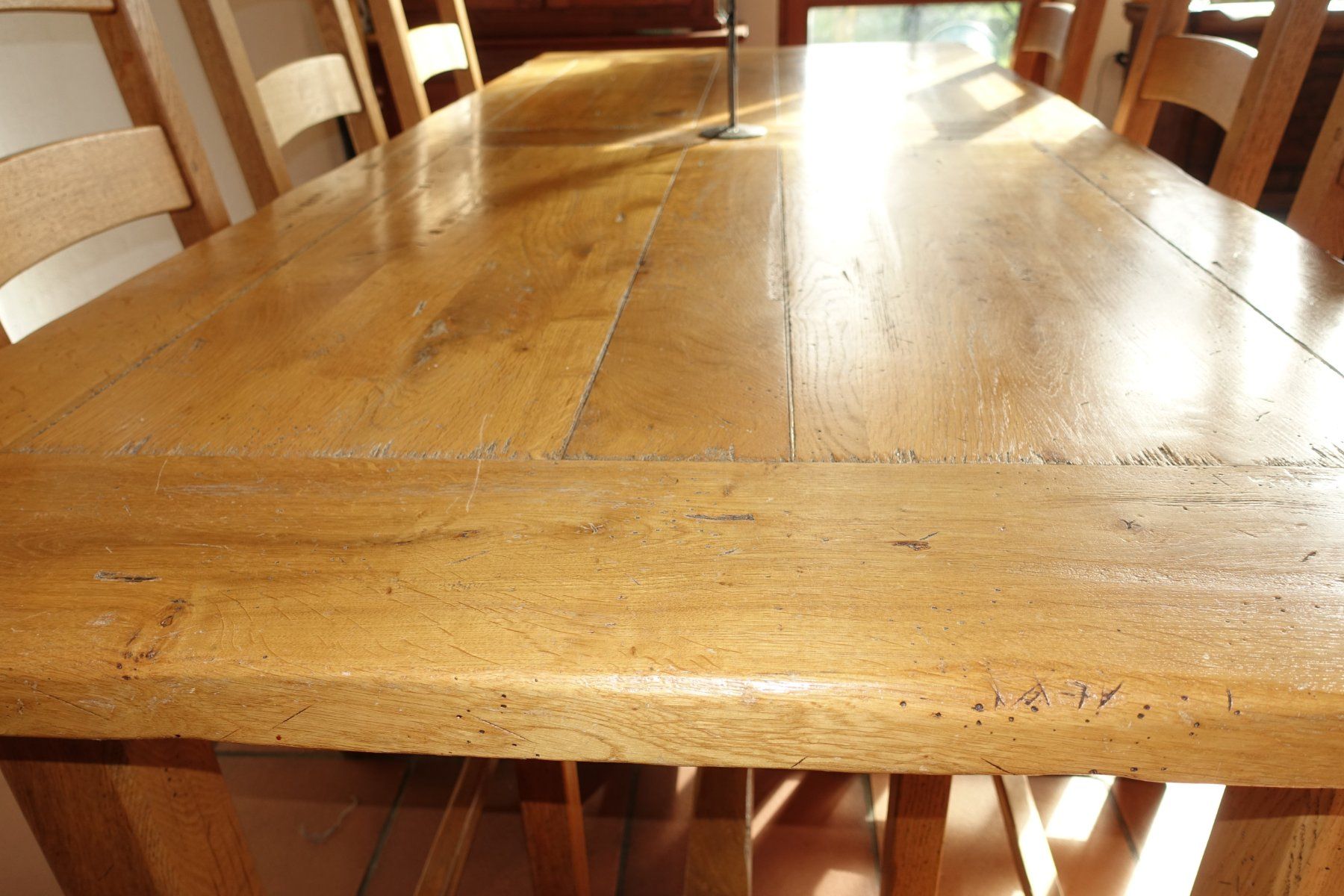 Tables: Klostertisch massiv, Eiche, ausziehbar, Stühle, Hocker – D'occasion à St. Pantaleon par datendrang1 4