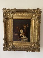 Huile sur toile, Scène de genre intérieure, style hollandais
