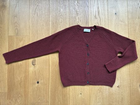 Collectif mon Amour Strickjacke dunkelrot Yak-Wolle L