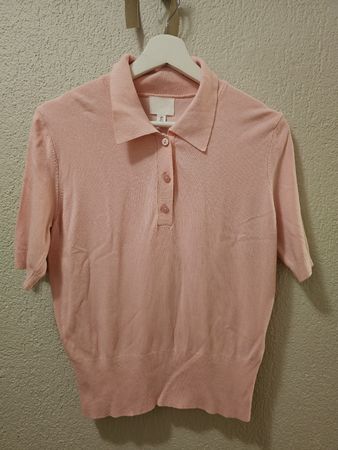 H&M Polo-Strickshirt Pink Gr. S Kurzarm