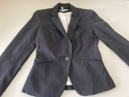 1 Business-Blazer, H&M, Gr. 34, schwarz, frisch gereinigt