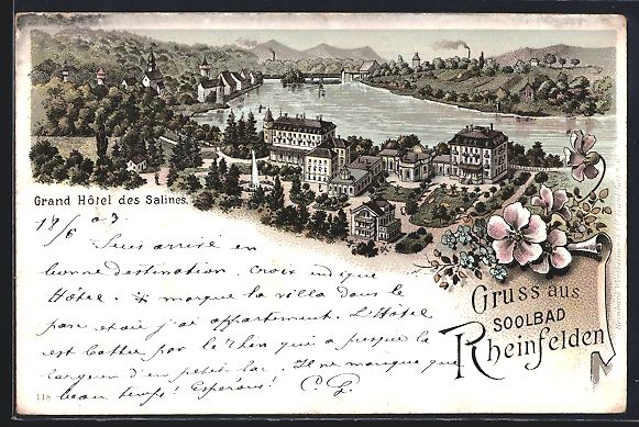 Cartes postales: Litho Rheinfelden, Grand Hotel des Salin – D'occasion à Berlin par bartko-reher