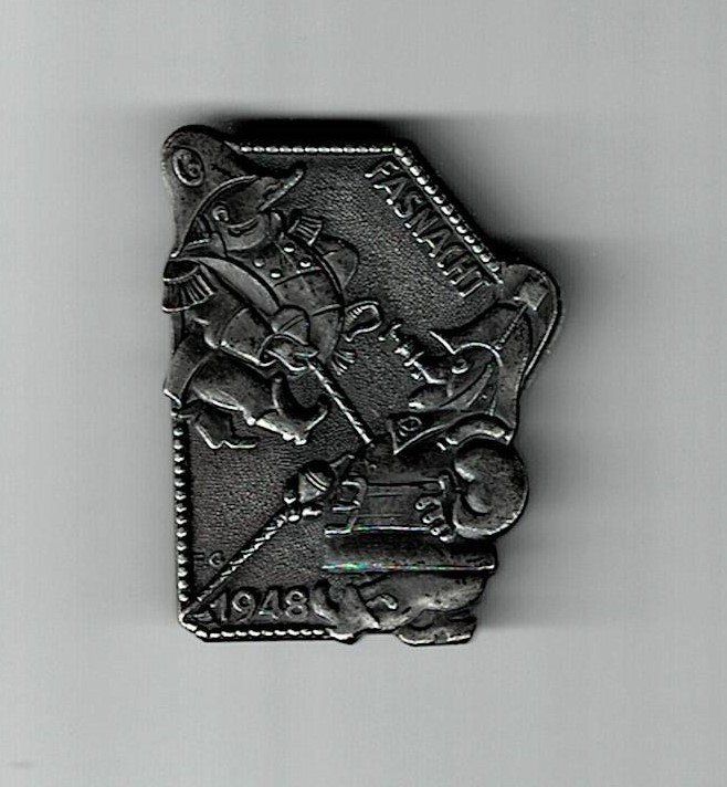 Medaillen: Basler Fasnacht 1948 Silber – Gebraucht aus Wangs von Rumauch