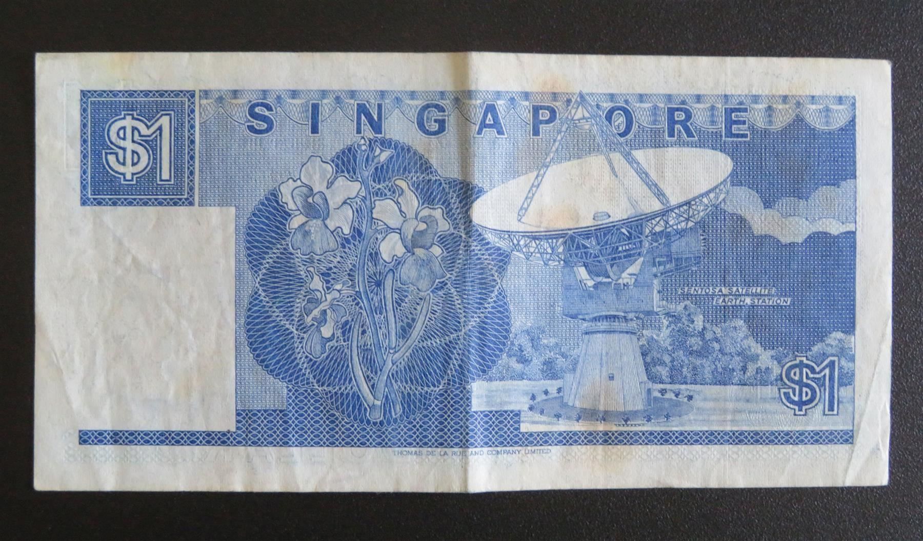 Banconote: Banknote 5x Singapur 1 Dollar 1987 – Usato da Oberriet SG venduto da Manick 7