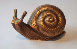 grosse Schnecke vollplastisch aus Bronzeguss
