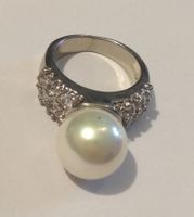 Perle/Strass Ring gr. 52