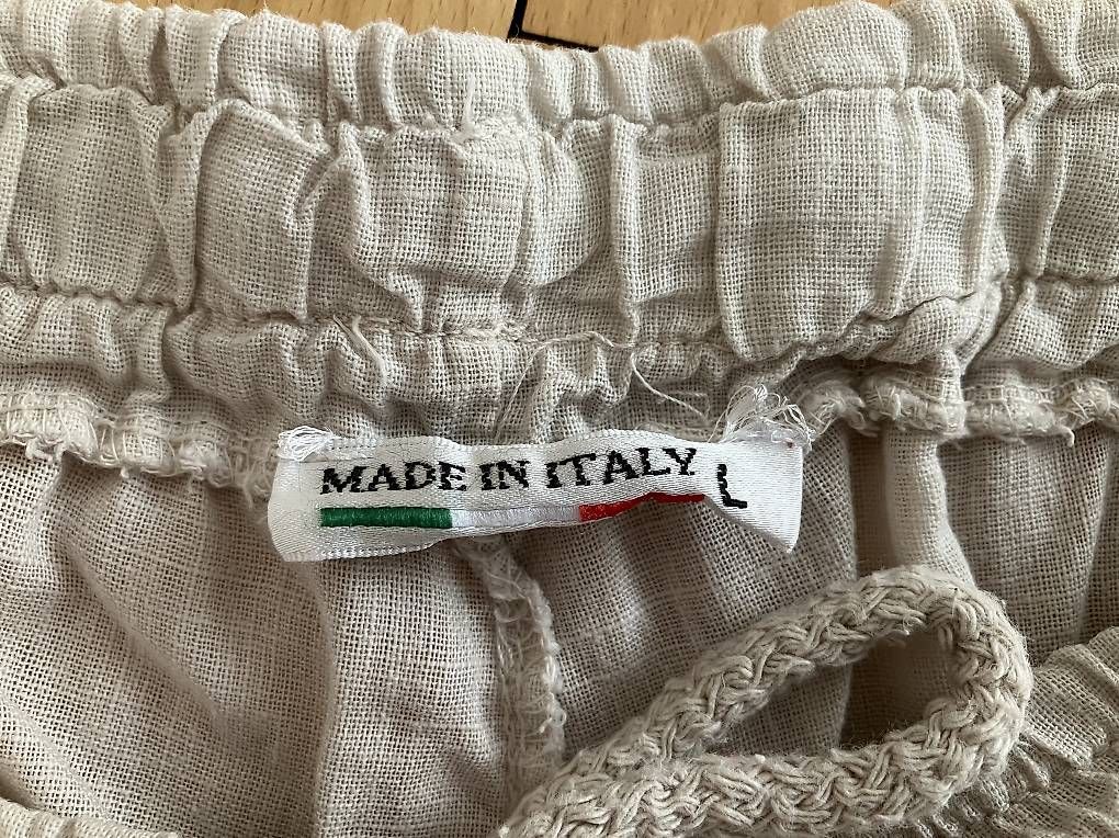 Pantaloni: Herren Leinenhose beige in Größe L – Usato da Bern venduto da fin_p2nq 2