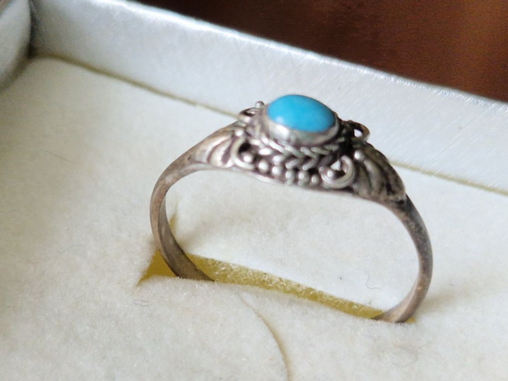 Anelli: Ring Silber Türkis – Usato da Mörschwil venduto da wunderkiste44