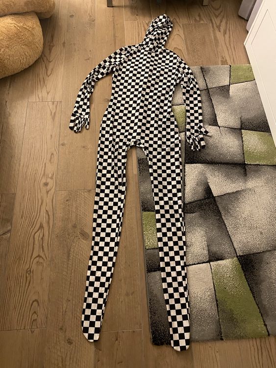 Morphsuits Kinder Kostüm Schwarz - Ganzkörper Anzug Größe S