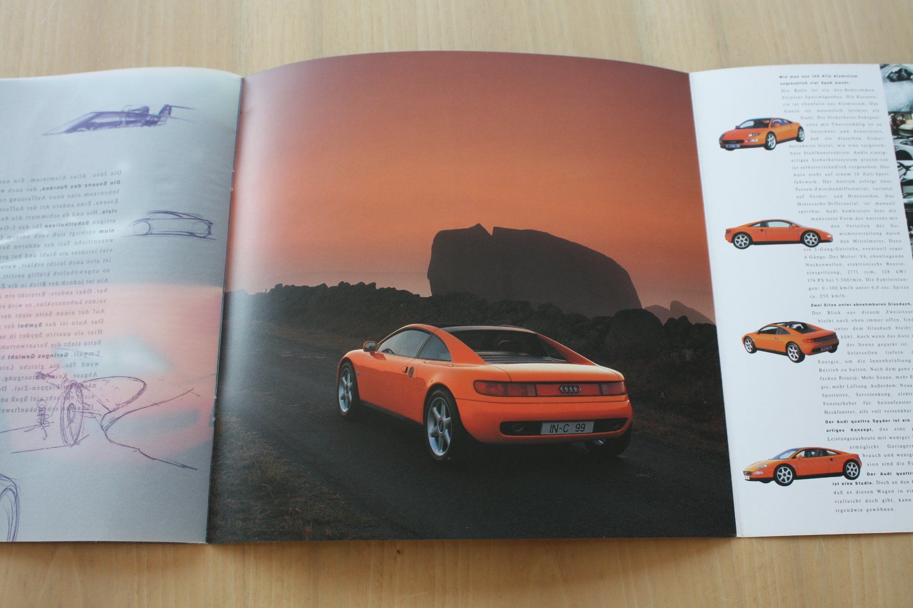 Audi Documenti: Audi Quattro Spyder Studie Modell Prospekt – Usato da Wikon venduto da erwin400 6