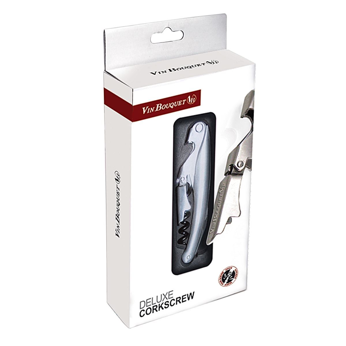 Apribottiglie & Tappi per chiusura: Vin Bouquet Kellnerkorkenzieher INOX – Nuovo e nell'imballaggio originale da Wettingen venduto da kochshop 1