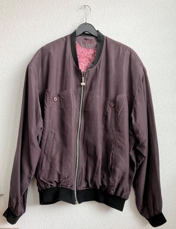 Herren Blouson v. Rosner, 100% Seide, Gr. 52, aubergine