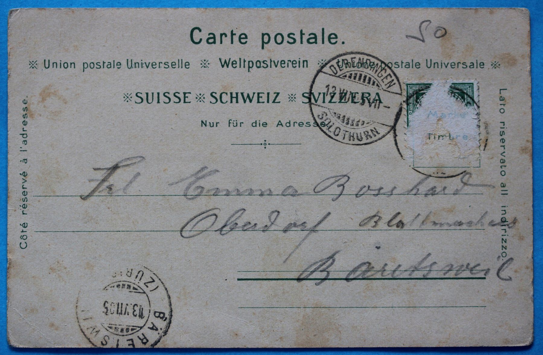 Ansichtskarten: DERENDINGEN LITHO AK – Gebraucht aus Lotzwil von pirolh 1