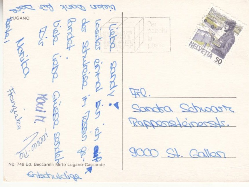 Cartoline postali: Lugano 1988 – Usato da Bürglen TG venduto da StampGraf 1