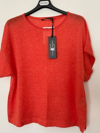 Luisa Cerano Leinen Bluse Gr 34/38 Orange NEU NP 230