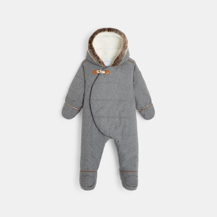 Wollwalk Overall Baby Baby Winteroverall Mit Doppelreißverschluss - Gefütterter Schneeanzug Mit Handschuhen Winteroverall Baby