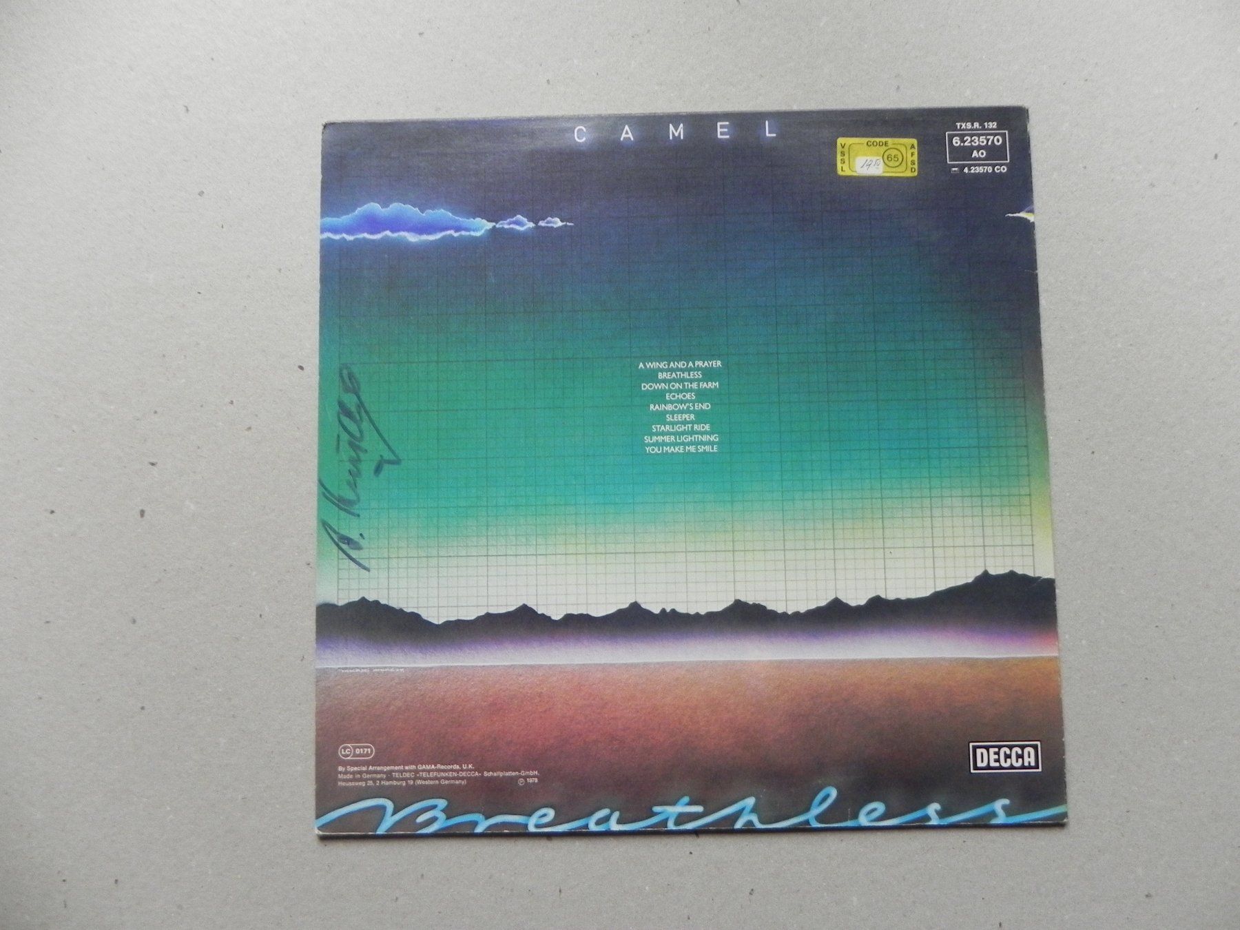 Dischi in vinile: LP brit. progressiv Rock Band Camel 1978 Breathless – Usato da Siebnen venduto da krimsie 1