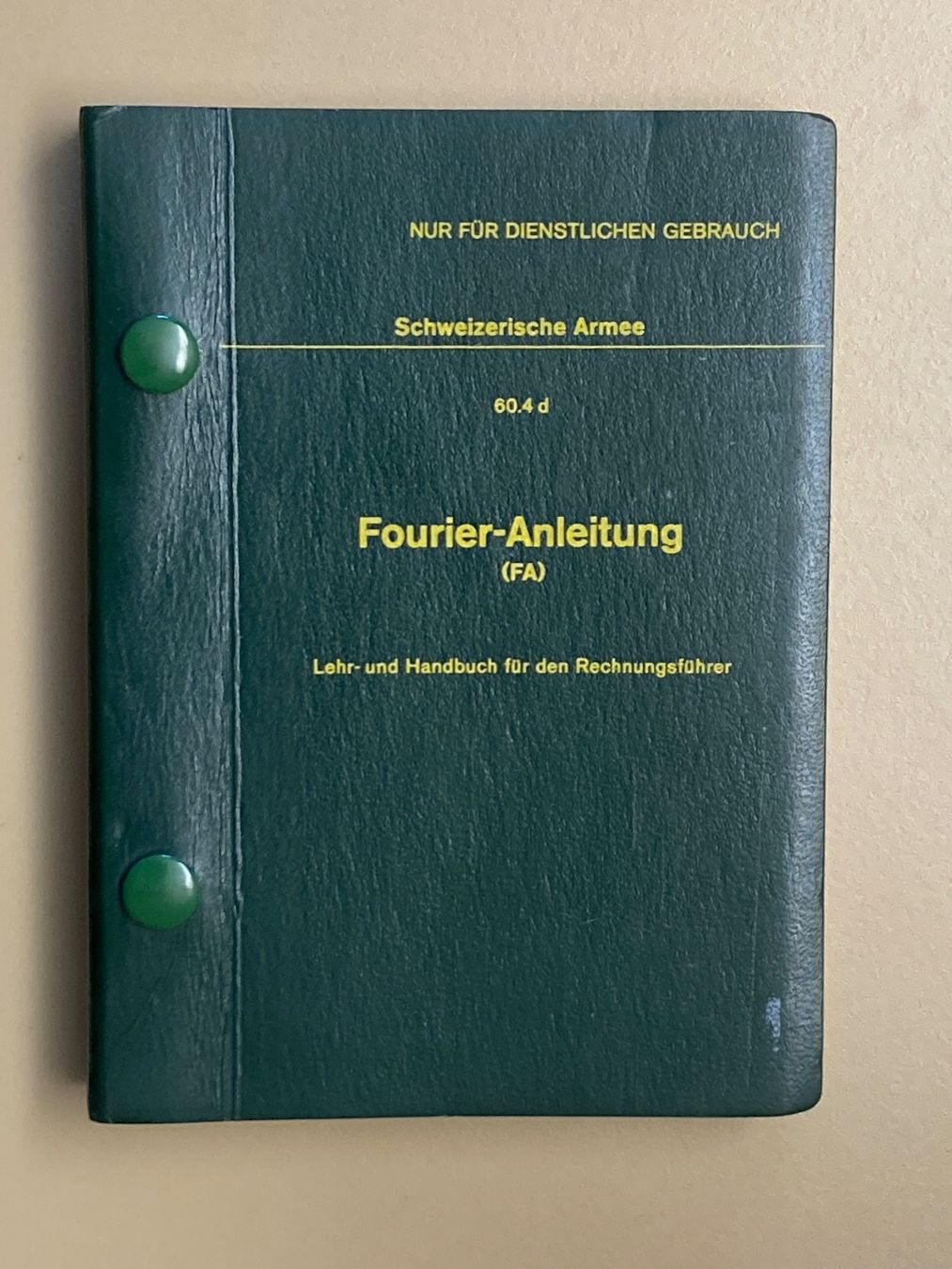 Bücher: Reglement: Fourier-Anleitung - Schweizer Armee – Gebraucht aus Brütten von Hst1