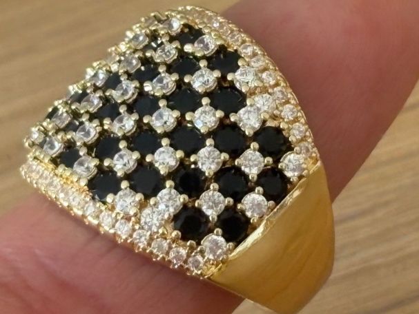 Anelli: Luxus Elegante Gr.18/8 Ring Farbe: Gold/blau – Nuovo (secondo la descrizione) da Biel-Bienne venduto da Roserosse13 5