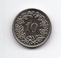 (1056) Schweiz, 10 Rappen, 1900, top stgl