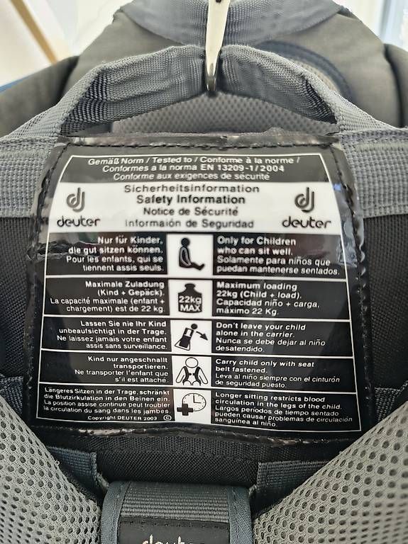 Deuter Marsupi portabebè: Rückentrage / Kindertrage von Deuter – Usato da Rombach venduto da j_k_8f8p 6