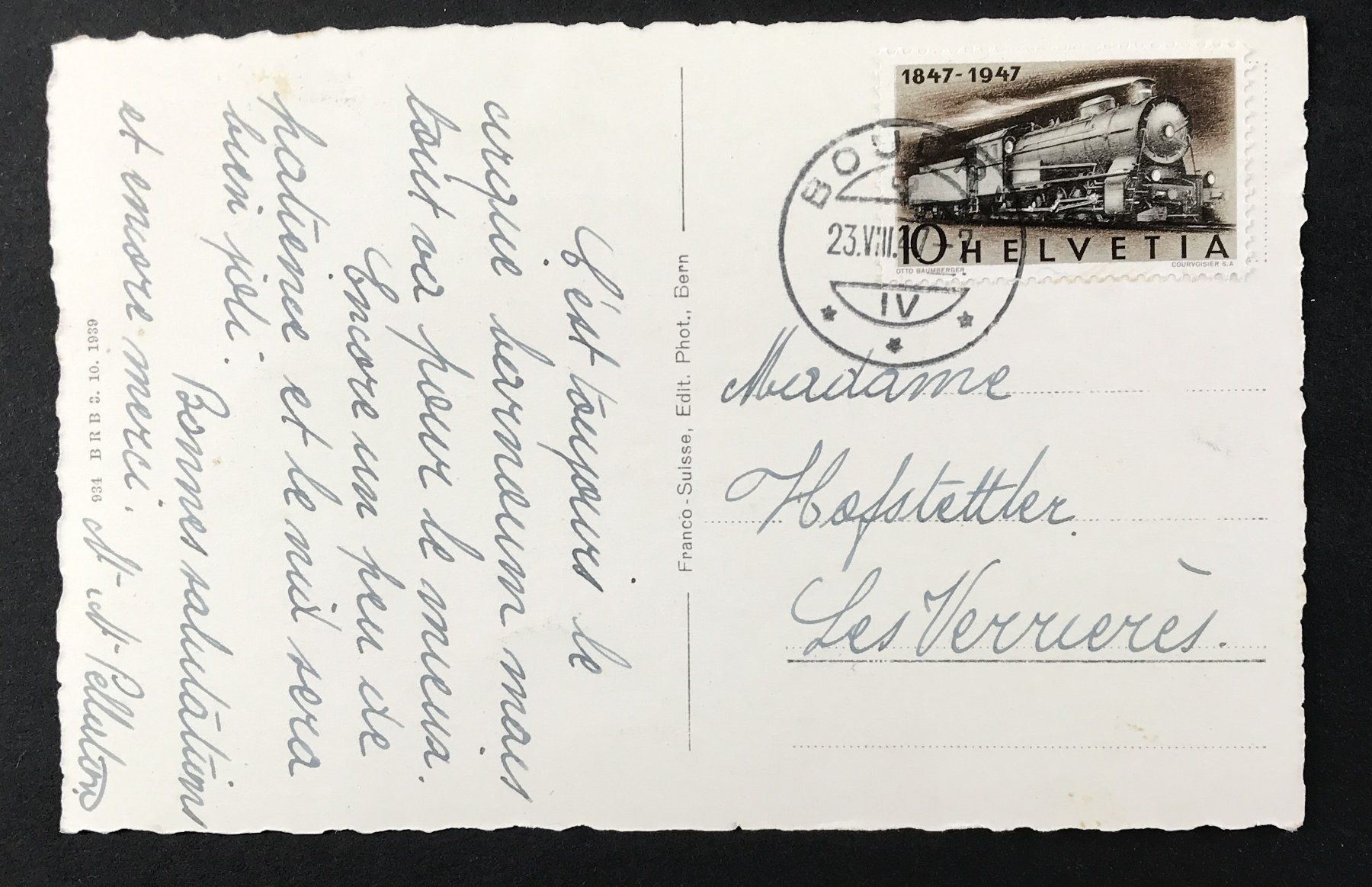Cartes postales: ANTIKE ANSICHTSKARTE BOUDRY – D'occasion à Ostermundigen par wini63 1
