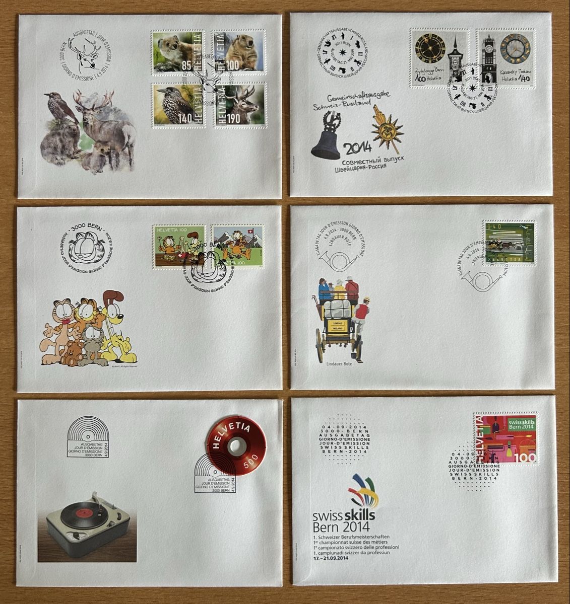 Tutti i francobolli: 6 Ersttagsbriefe FDC Schweiz Top Zustand! – Nuovo e nell'imballaggio originale da Wil ZH venduto da uhe_nw6s