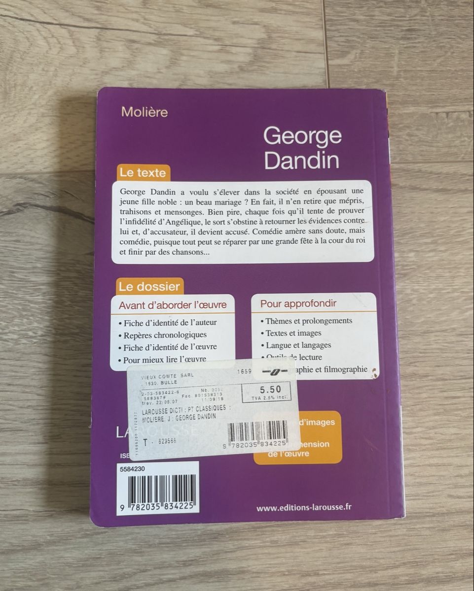 Libri: Livre George Dandin - Molière – Usato da Pâquier-Montbarry venduto da dloic_ 1