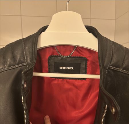 Veste en cuir DIESEL homme noir taille L bon état