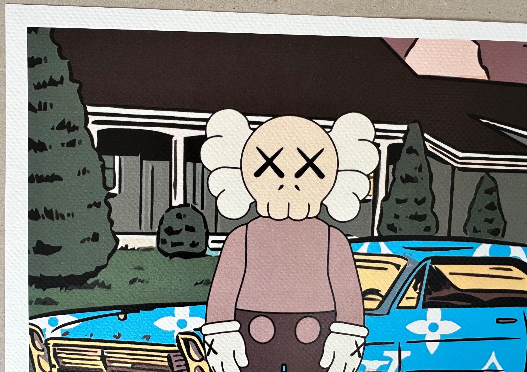 Grafiken & Lithographien: Death: Twin KAWS & Vuitton Mustang, signiert – Neu (gemäss Beschreibung) aus Meilen von Smgdesign 3