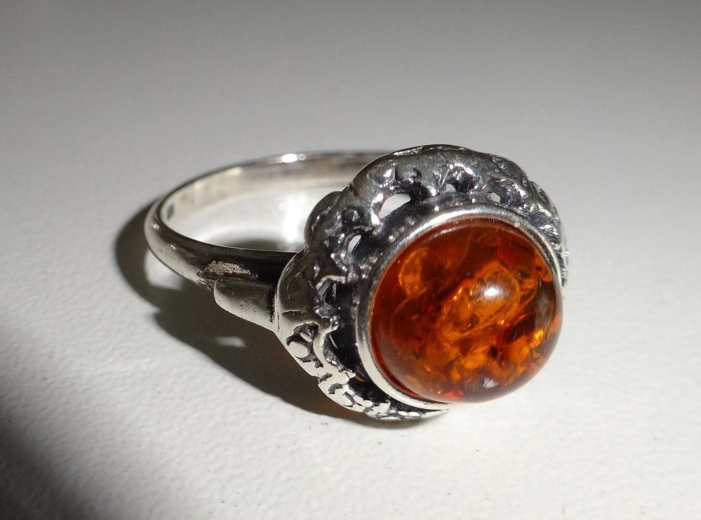Anelli: ECHT! * Bernstein RING 925 Silber VP 75,- – Nuovo e nell'imballaggio originale da Visp venduto da steinschmuckwelt 4