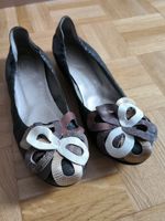 IXOS Leder-Ballerinas - 38.5 - mit floraler Applikation