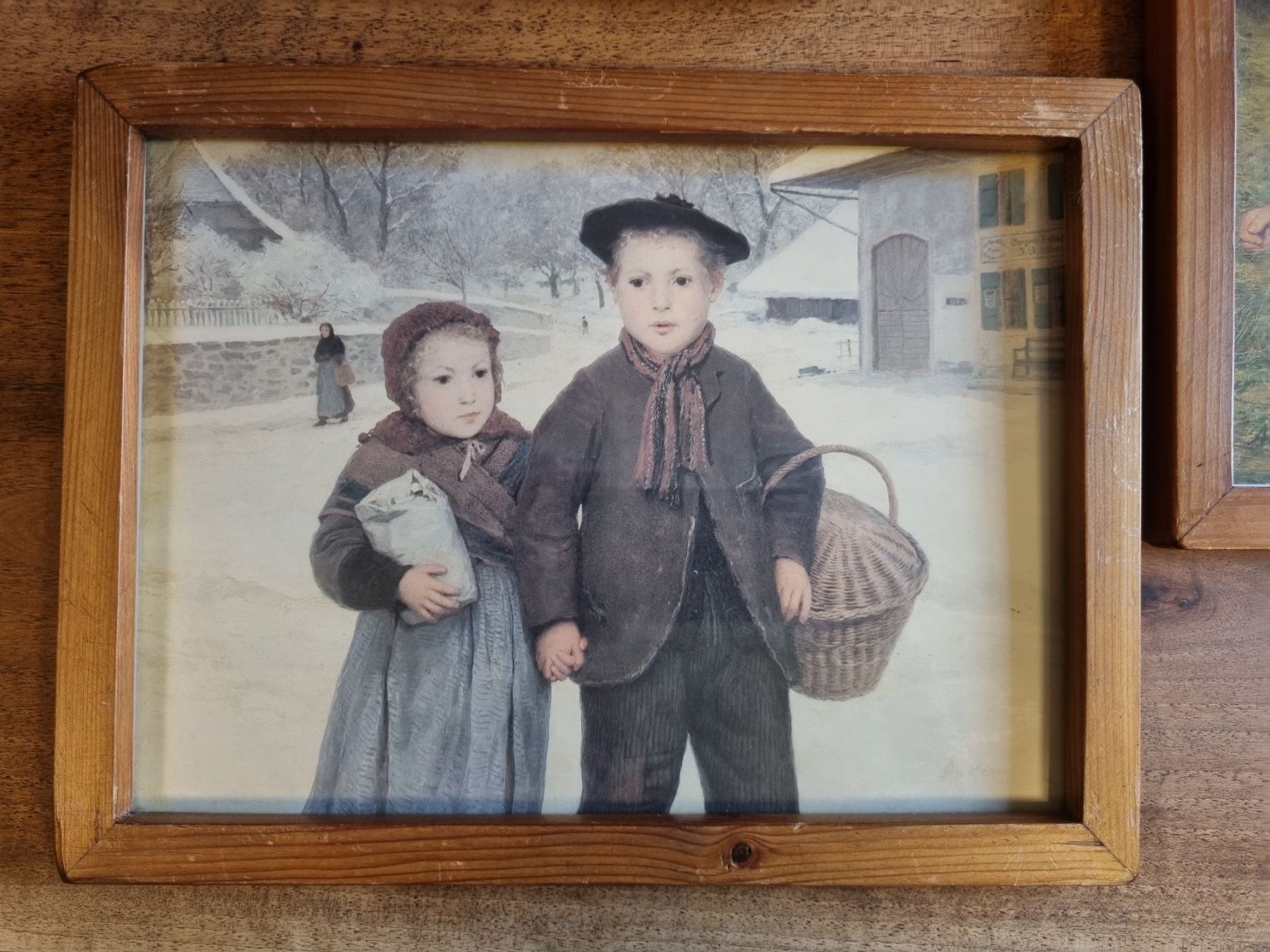 Posters & Illustrations: Albert Anker Schweizer Kunst 2 Drucke alt gerahmt – D'occasion à Scharnachtal par devin03 2