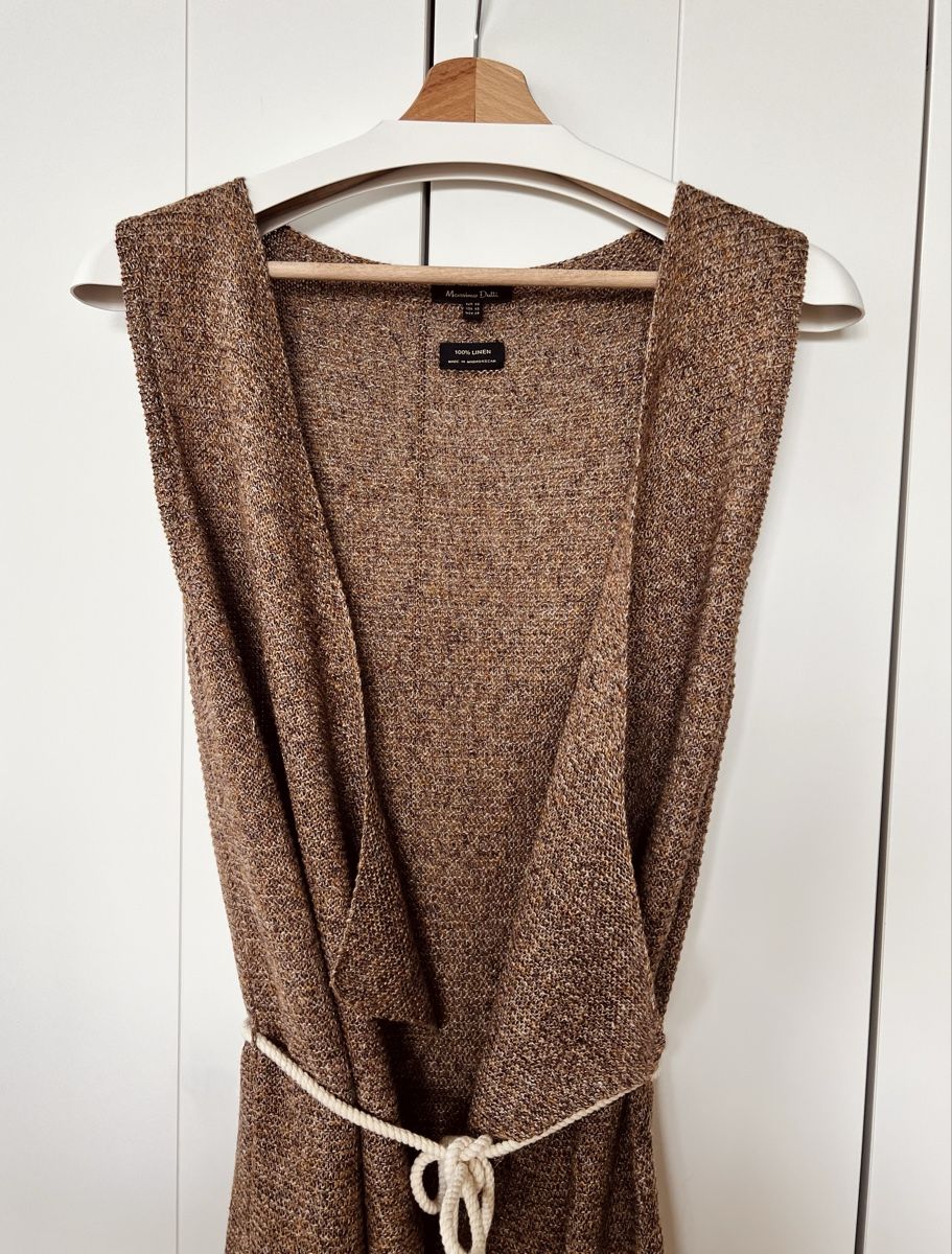 Massimo Dutti Pulls & Sweat-shirts: Massimo Dutti XS, Weste Braun Leinen – Neuf (Voir description) à Burgdorf par rulan