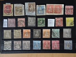 Wertvolles Los sitzende Helvetia gestempelt ab CHF 1.--