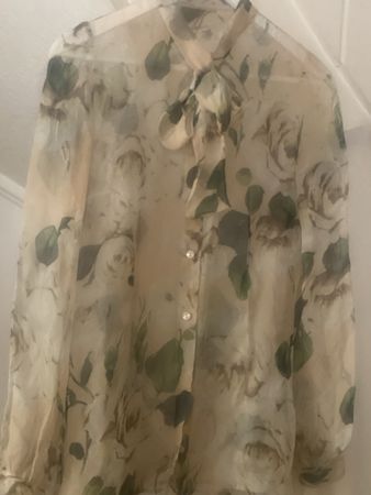 Bluse Dolce & Gabbana Seide Grösse 42 floral neuwertig