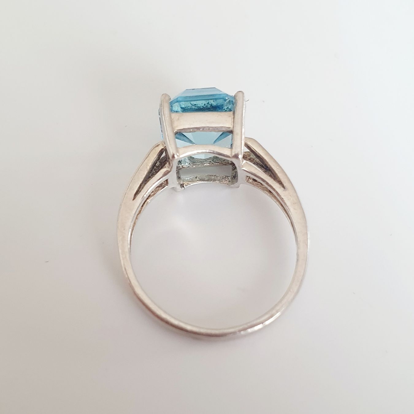 Anelli: Silber Ring 925  mit hellblauem Stein, Grösse 18.4 mm – Usato da Kreuzlingen venduto da Wunderkiste123 3