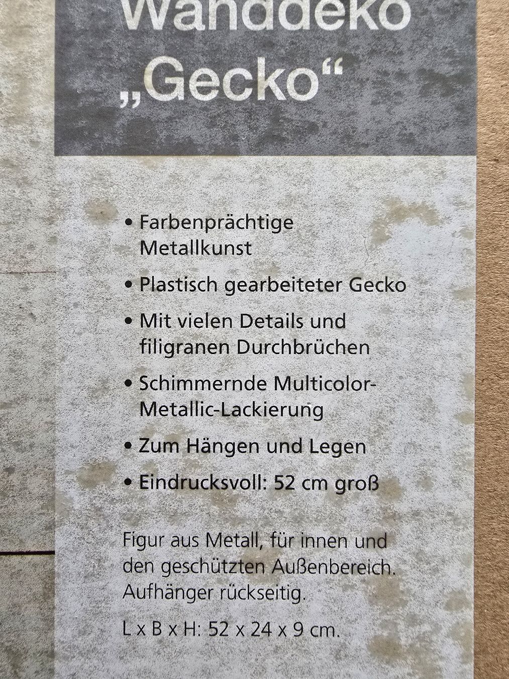 Tutte le decorazioni: GECKO  Wanddeko NEU – Nuovo e nell'imballaggio originale da Zufikon venduto da manifesto 3