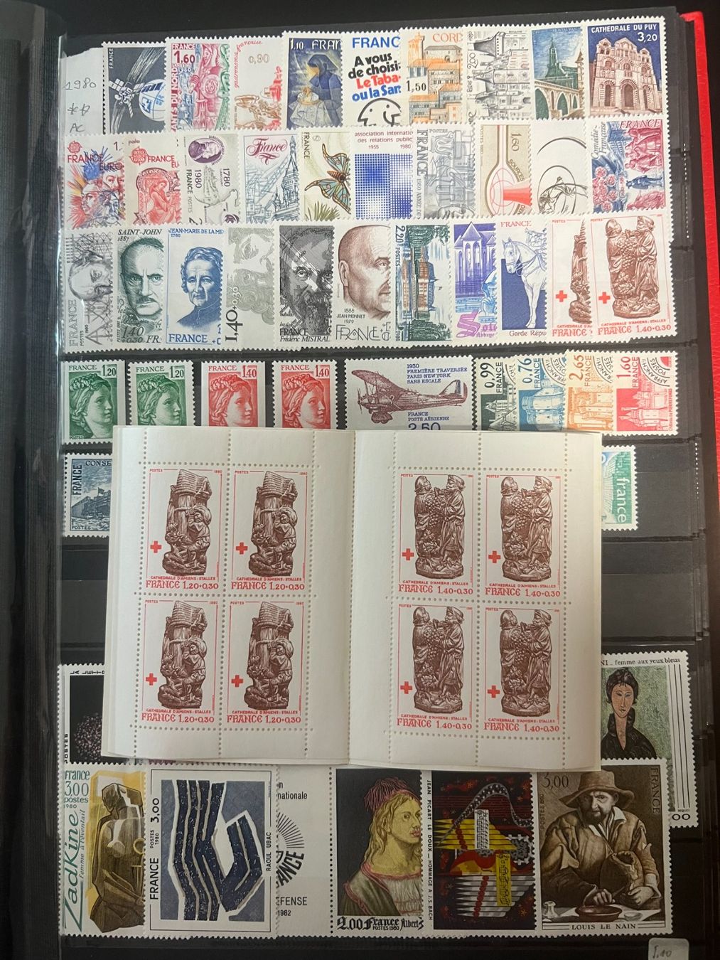 Tutti i francobolli: () Année complète 1980 Neufs** – Nuovo e nell'imballaggio originale da Lausanne venduto da ffhoud