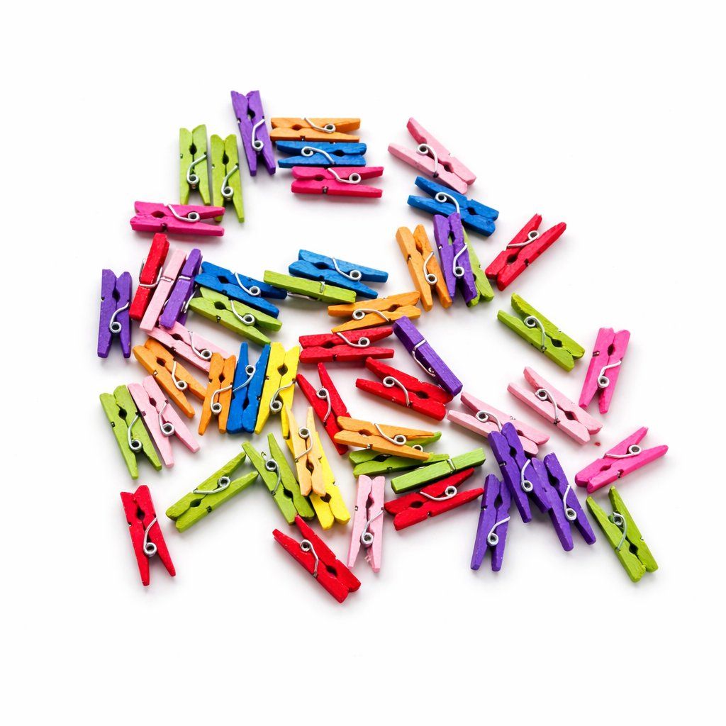 Tutte le decorazioni: 53x Bunte Mini Wäscheklammern – Nuovo e nell'imballaggio originale da Fully venduto da VaneaSelection
