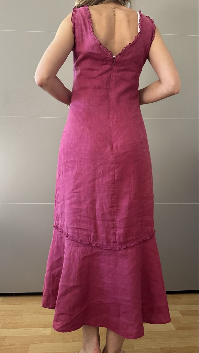 Vestiti: Robe 1.2.3 rose fuchsia lin taille 36 – Usato da Vuippens venduto da ale_6gkb 2