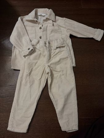 Kinder Cord Set H&M beige Hemd und Hose Grösse 104