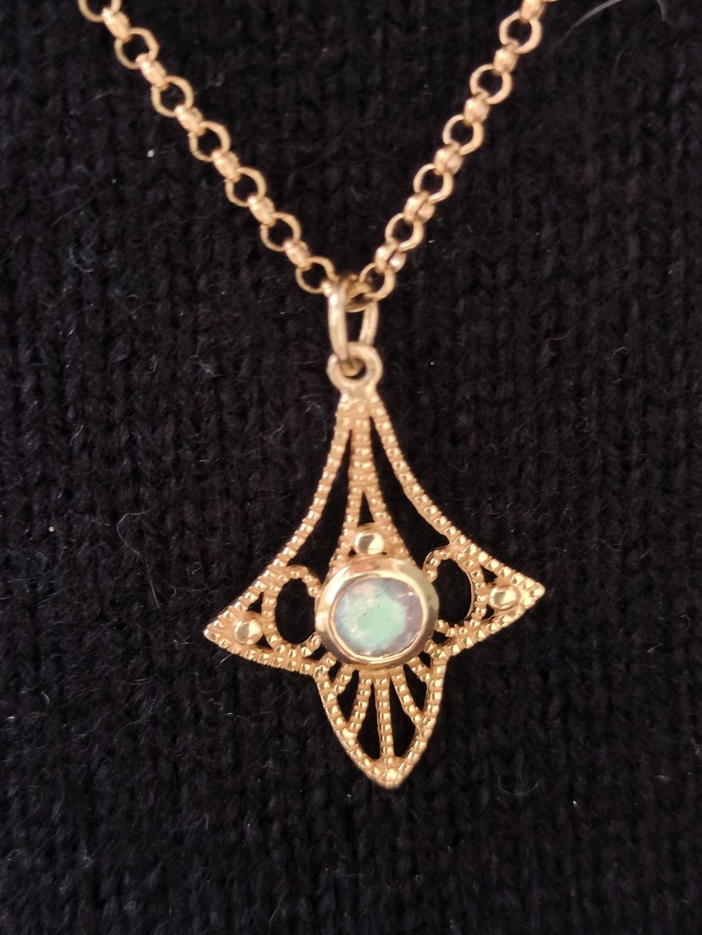 Catenine: Halskette Gold mit Labradorit Stein – Nuovo (secondo la descrizione) da Schwyz venduto da els_7cys 4