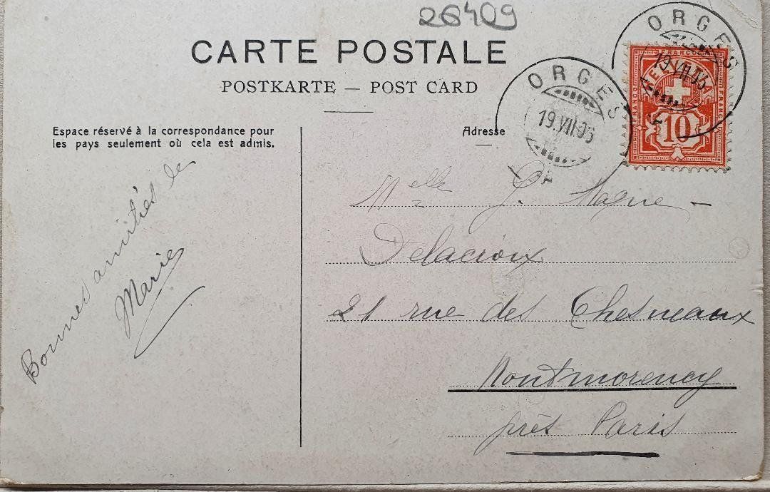 Cartoline postali: VALLORBE  -  Source de l'Orbe - 1905 – Usato da Delémont venduto da Domdom1 1