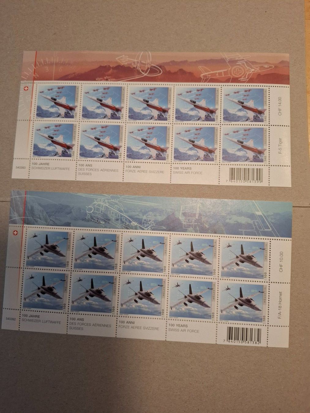 Tutti i francobolli: Briefmarken ungestempelt Schweizer Luftwaffe – Nuovo (secondo la descrizione) da Marthalen venduto da Loewe59