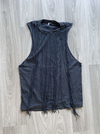 Sommer Top Shirt mit Fransen, Gr. L, ideales Festival Outfit