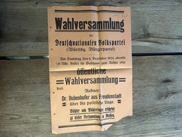 Historisches Plakat Wahlkampf 1924 Schweiz