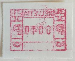 ST79) Automatenmarken,  Abart Abklatsch auf Gummierung