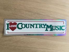 Klebefolie / Sticker "I LOVE COUNTRY MUSIC"