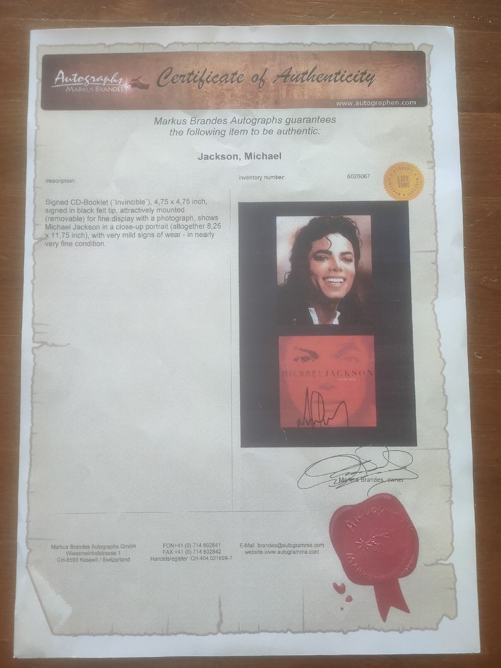 Autogramme: Michael Jackson Autogramm  – Neu (gemäss Beschreibung) aus Greifensee von mx1979 6